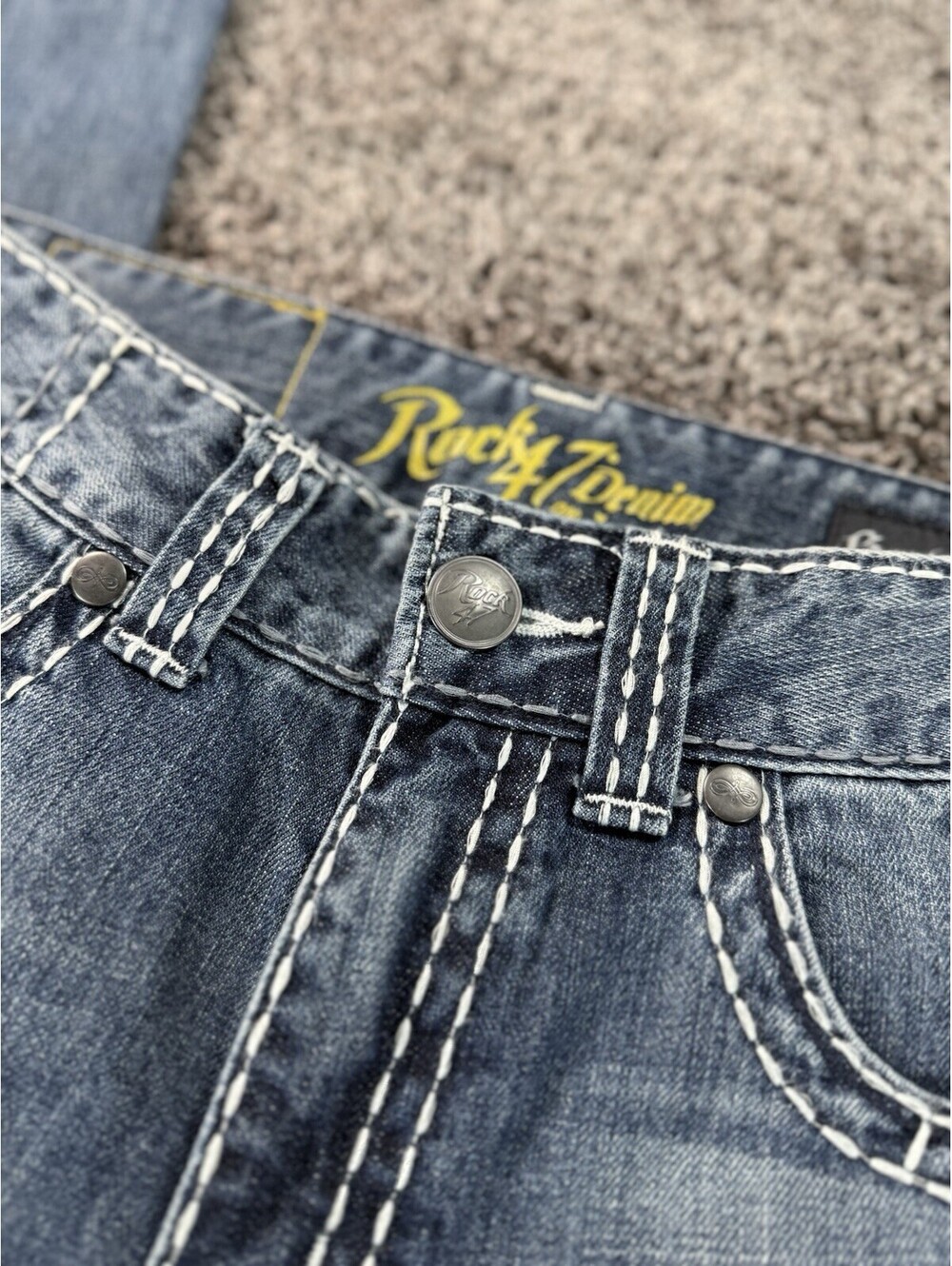 Wrangler Jeans Mens 30x32 Rock 47 Boot Cut Rodeo Cowboy Western